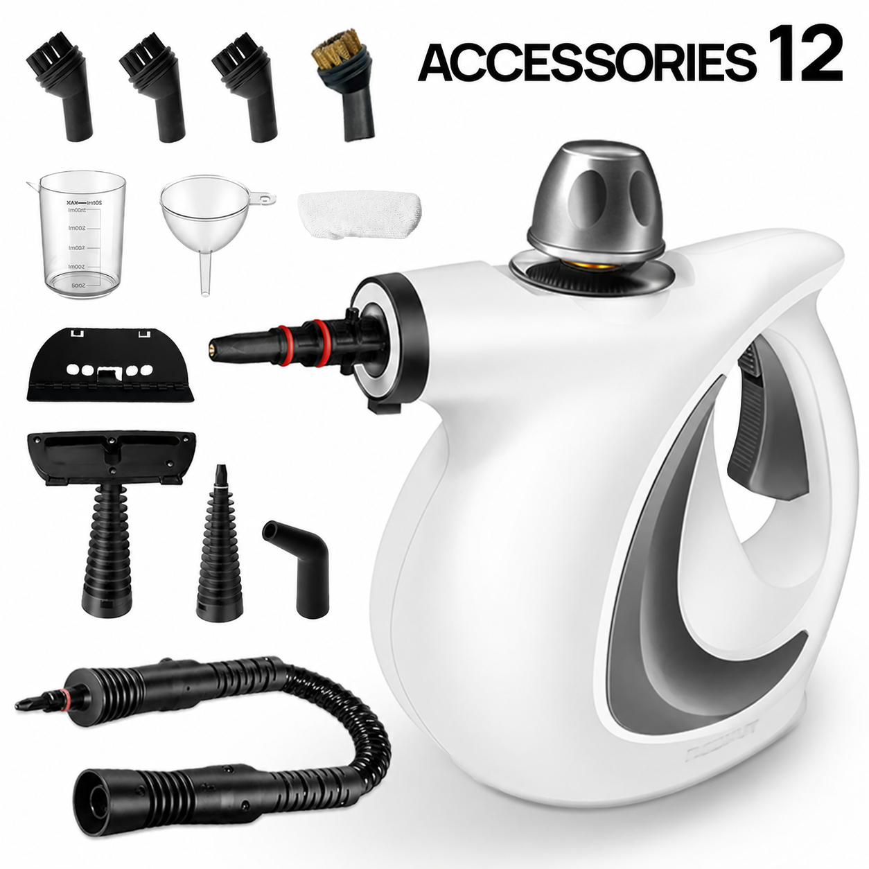 Pressurized Handheld Multi-Surface Natural Steam Cleaner with 12 pcs Accessories Powerful, Chemical-Free, Steamer for Home And Car, Cleaning Washing Machine, Air Conditioner, Kitchen, Summerclean Appliances Tool Household