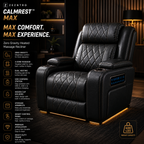 ZEZNTRO CALMREST MAX Zero Gravity Recliner in Midnight Black