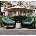 ZEZNTRO Wicker Outdoor Chair Set of 2 - Green Patio Chair