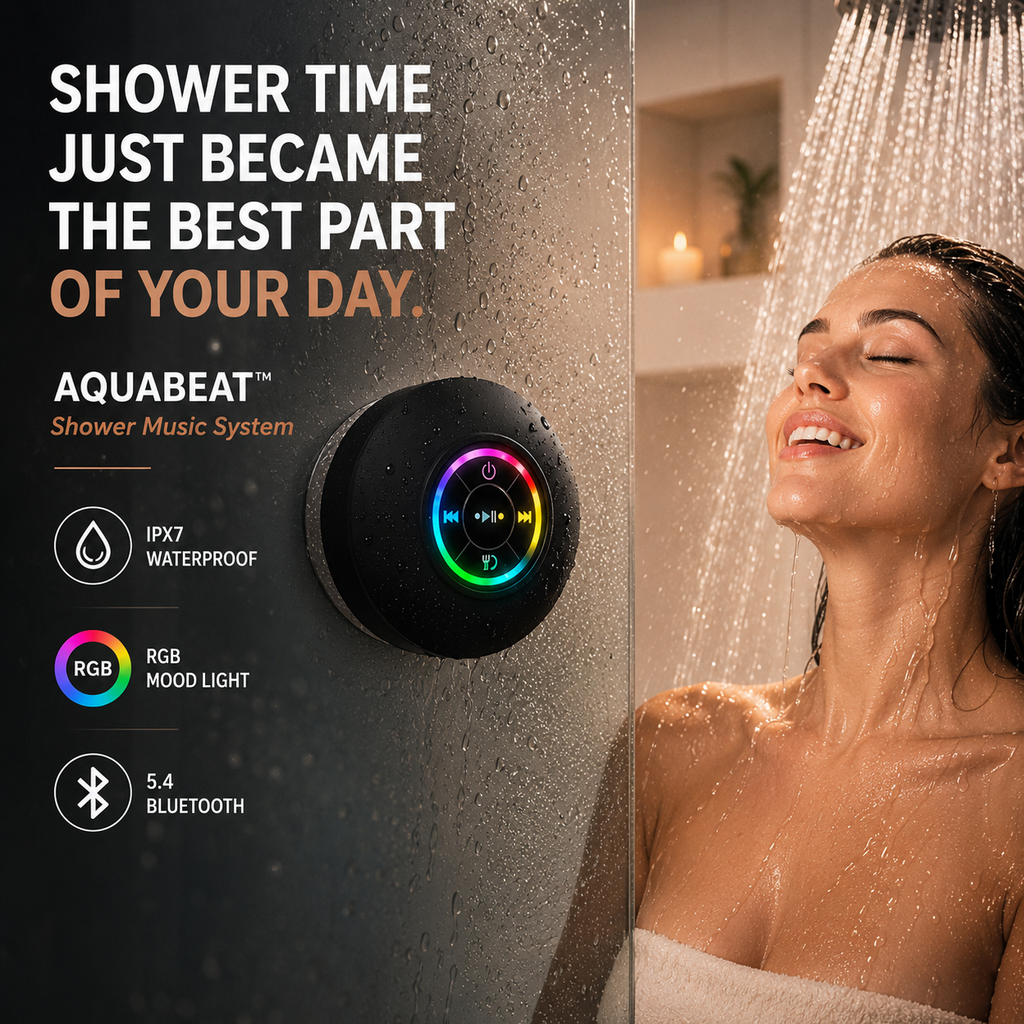 AQUABEAT™ Waterproof RGB Shower Speaker System