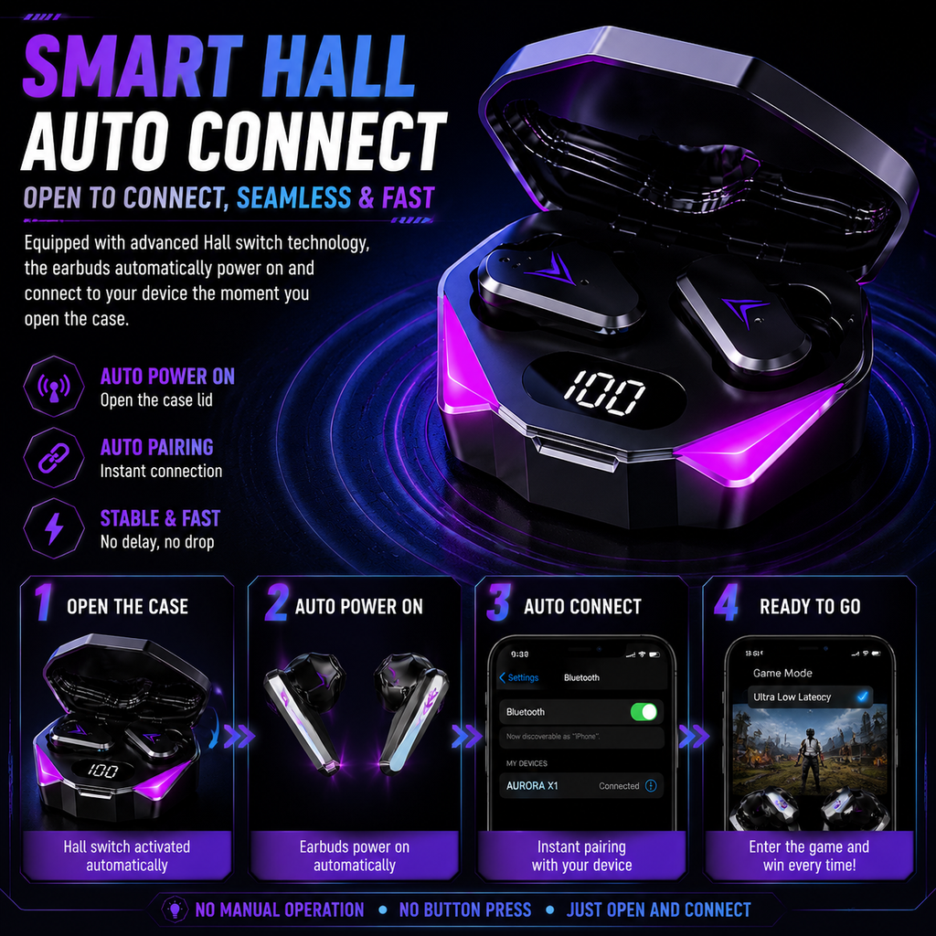 AURORA X1™ Gaming True Wireless Earbuds