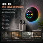 AQUABEAT™ Waterproof RGB Shower Speaker System