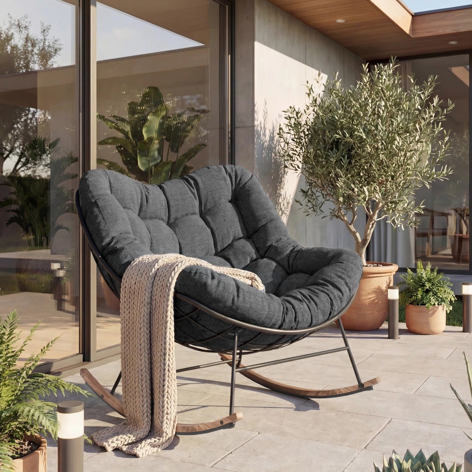 Powder Coated Steel Outdoor Chair